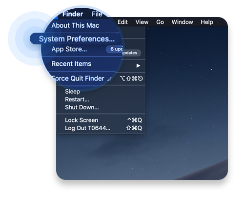 Open 'System Preferences'