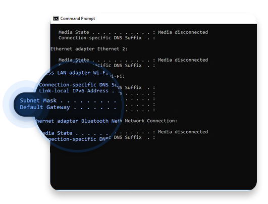Find your router's IP in Command Prompt
